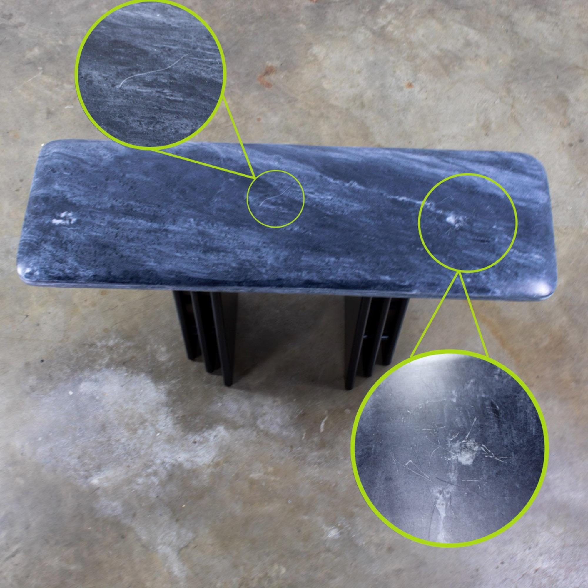 Scandinavian Post Modern Sofa Console Table Marble Top Bendixen Designs Denmark For Sale 12