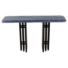 Scandinavian Post Modern Sofa Console Table Marble Top Bendixen Designs Denmark