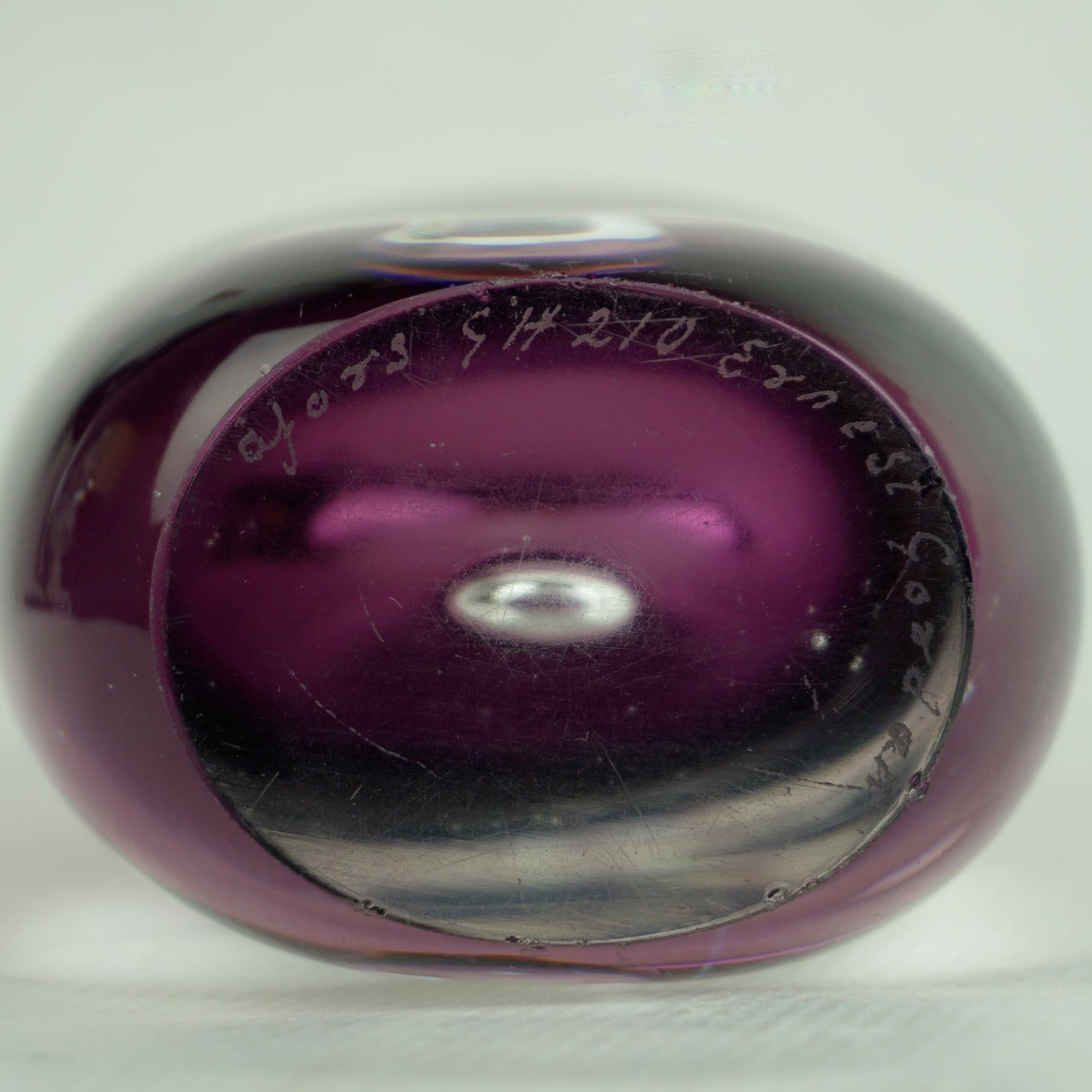 Scandinavian Purple Amethyst Sommerso Vase by  Ernest Gordon for Afors Sweden 4