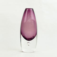 Scandinavian Purple Amethyst Sommerso Vase by  Ernest Gordon for Afors Sweden
