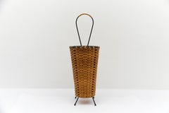 Scandinavian Rattan and String Umbrella Stand, 1960s Sweden