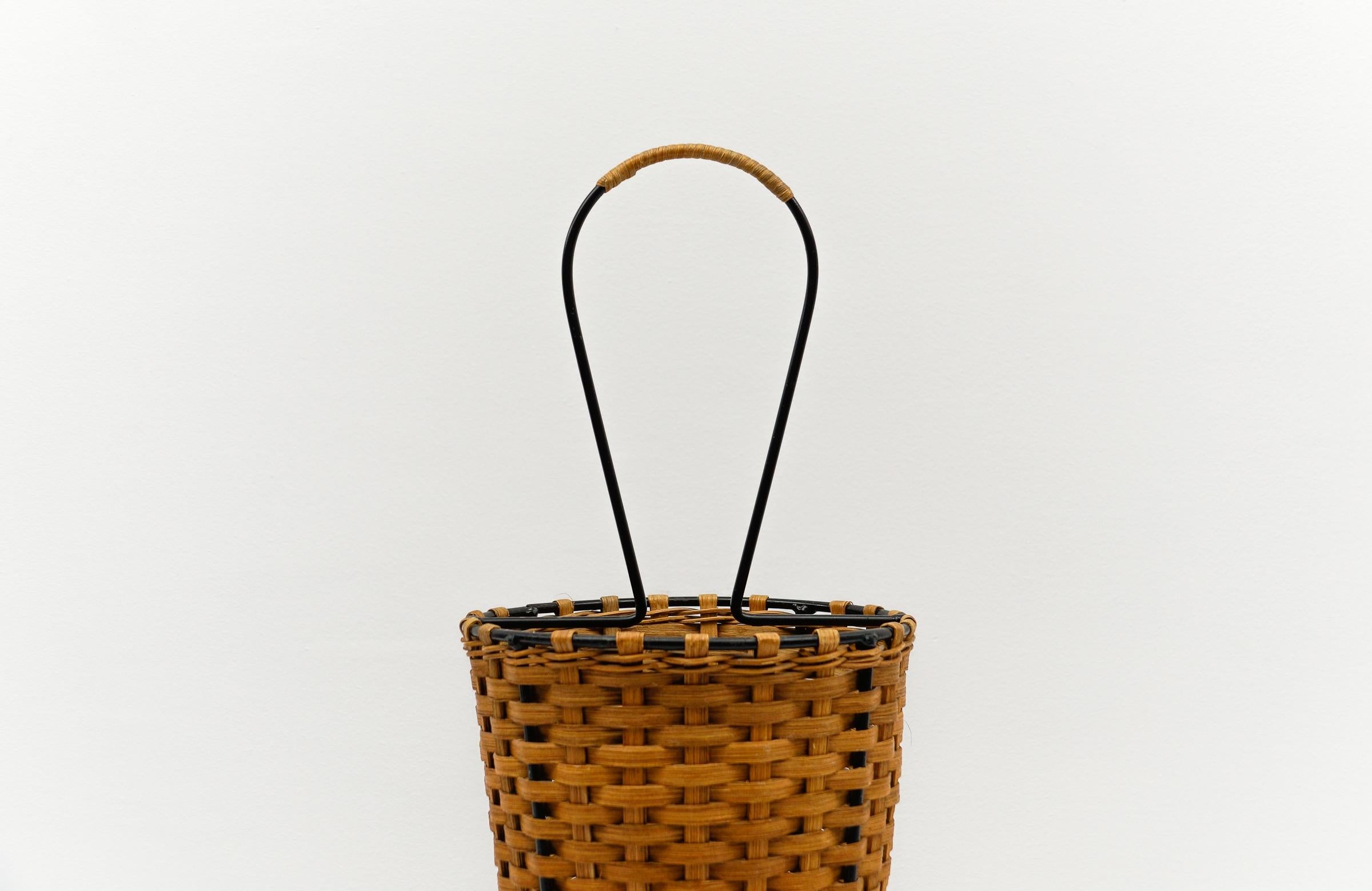 Portaombrelli scandinavo in rattan e corda, Svezia, 1960 In condizioni buone in vendita a Nürnberg, Bayern