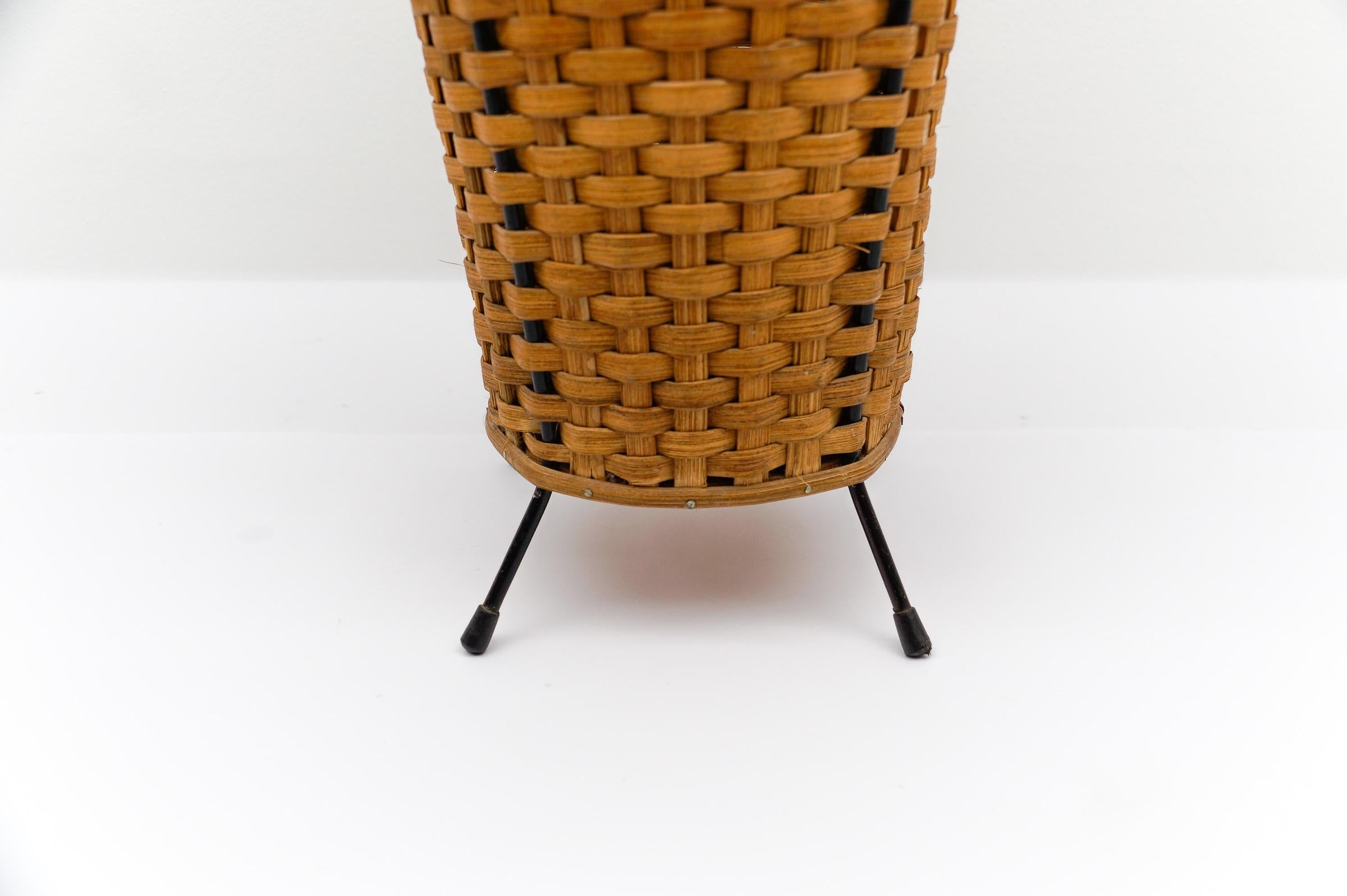 Metà XX secolo Portaombrelli scandinavo in rattan e corda, Svezia, 1960 in vendita