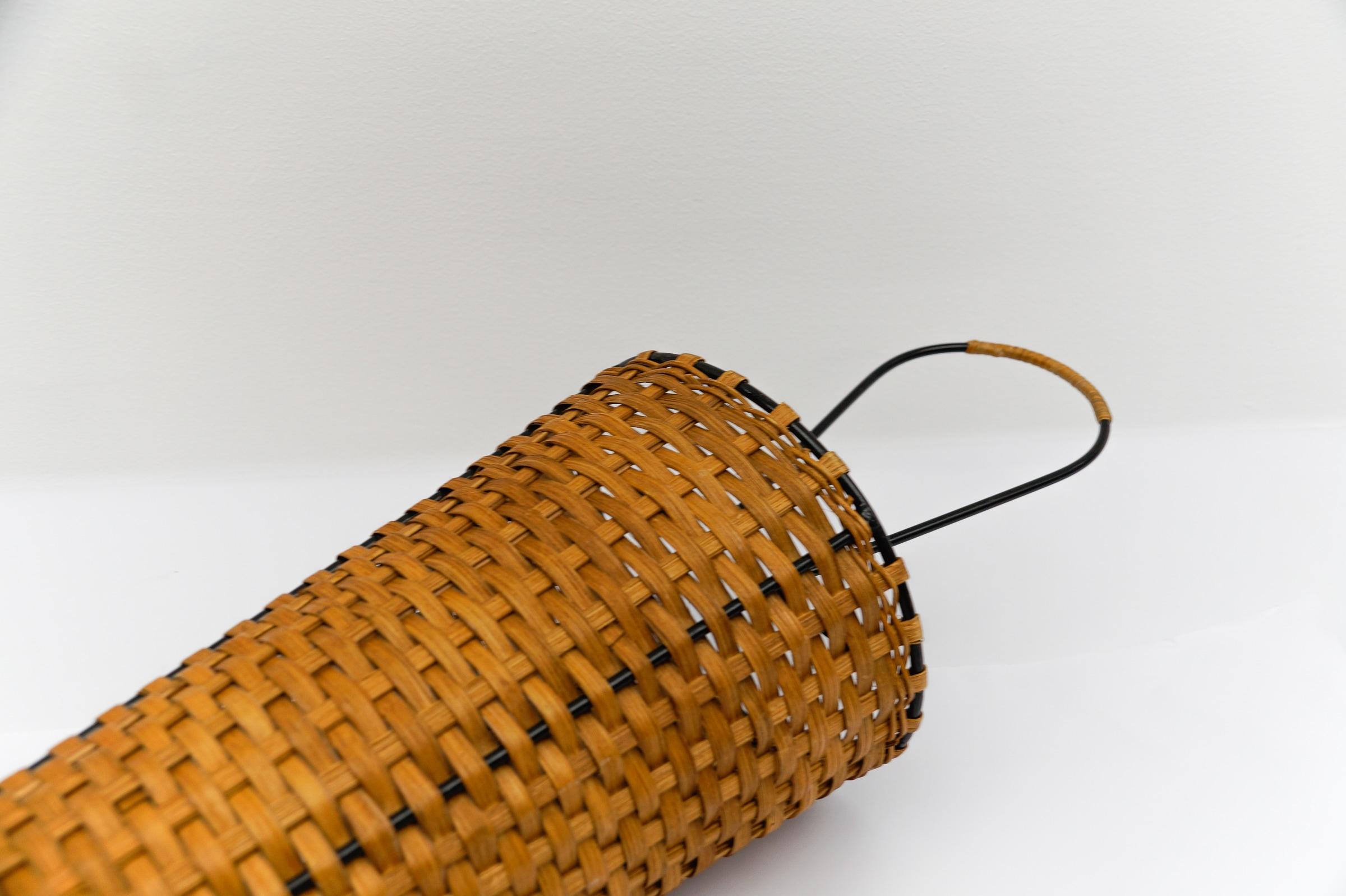 Portaombrelli scandinavo in rattan e corda, Svezia, 1960 in vendita 2