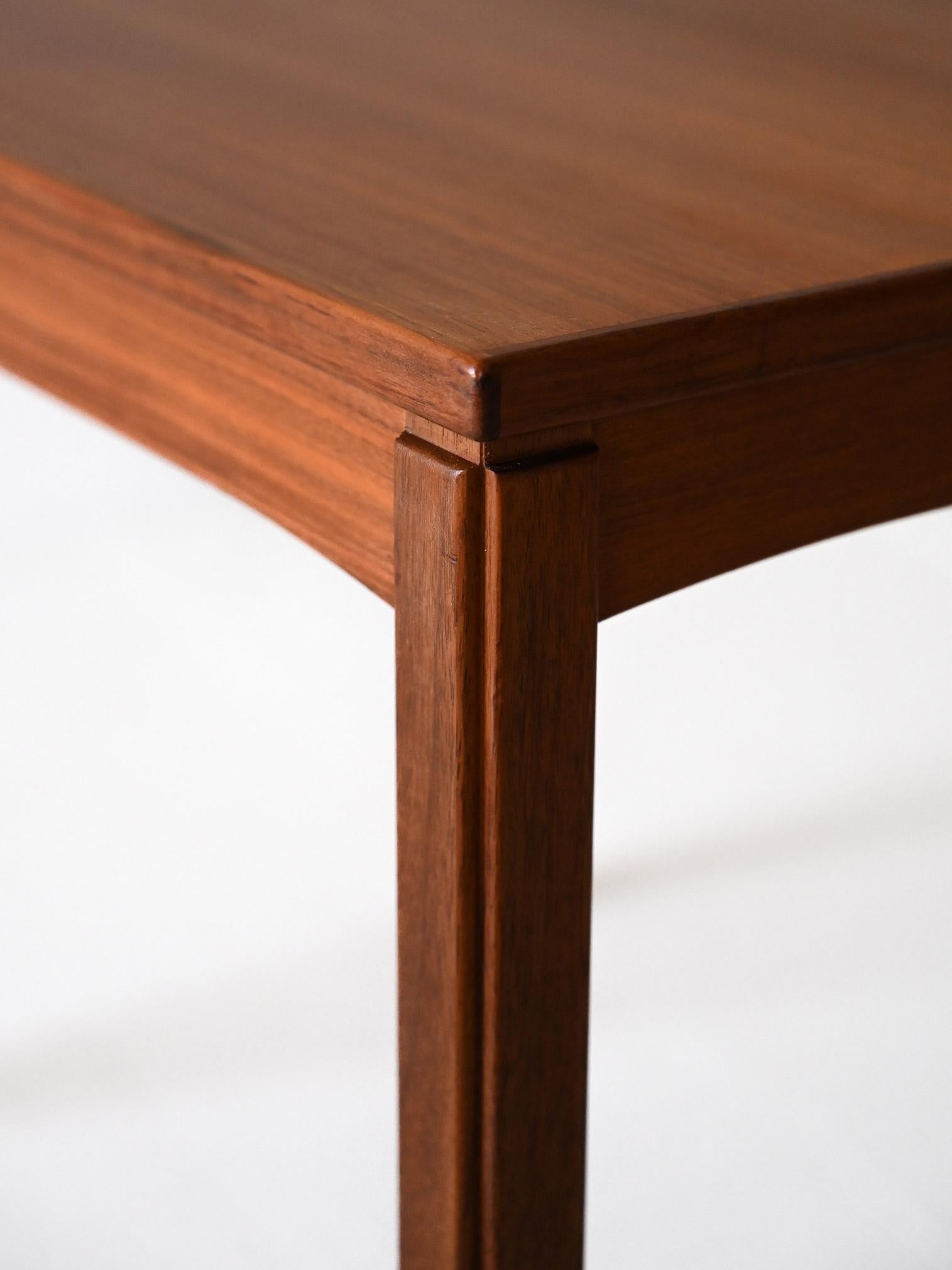 Scandinavian rectangular teak coffee table For Sale 1
