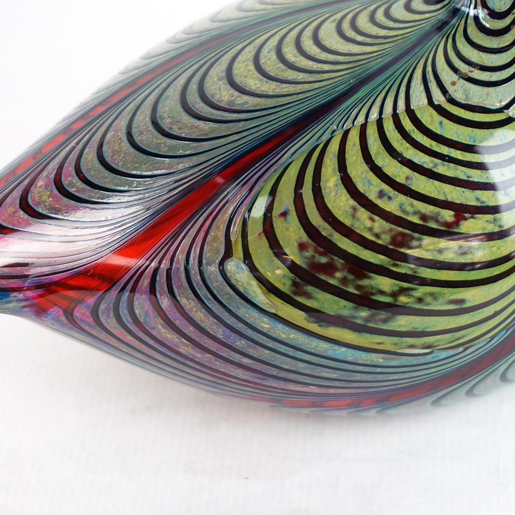 Scandinavian red Glass Art Bird by Oiva Toikka for Notsjö Nuutajärvi Finland In Good Condition In Vienna, AT