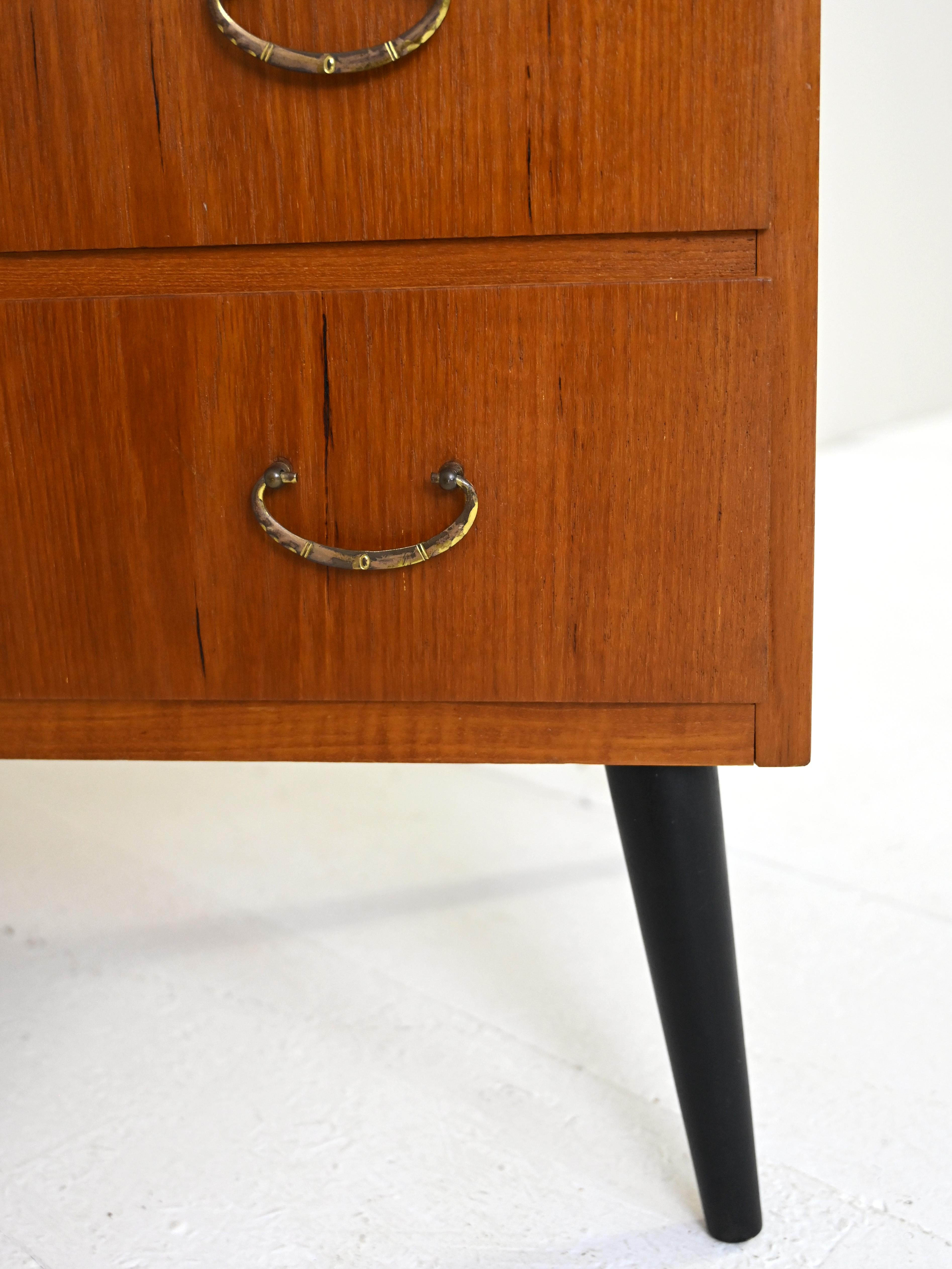 Scandinavian retro teak chest of drawers For Sale 2
