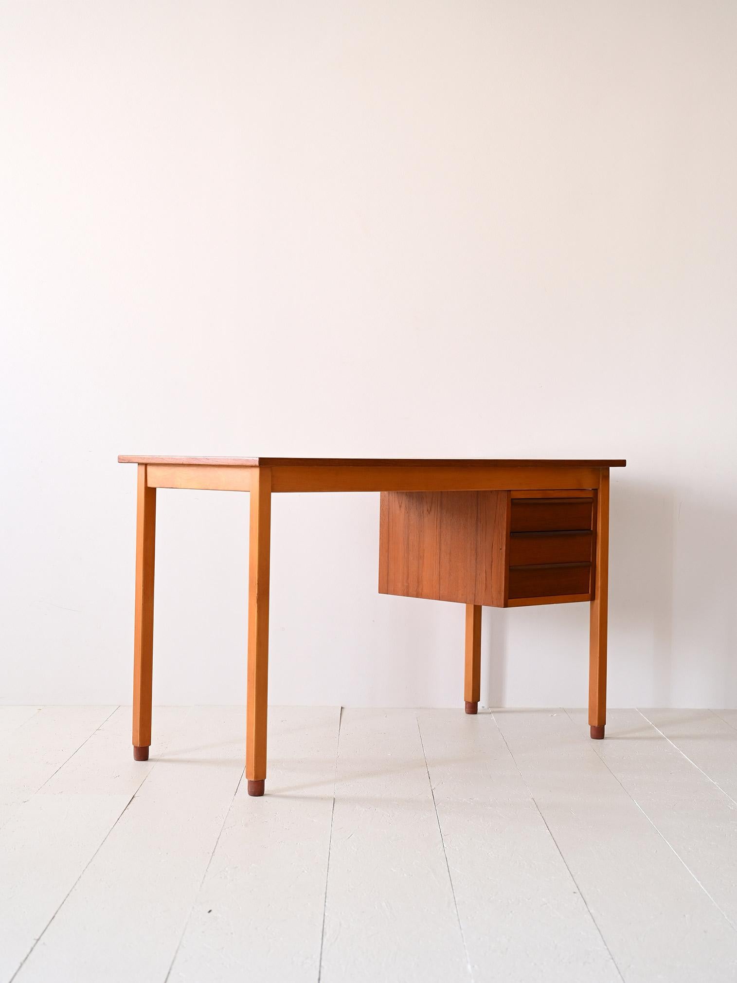 Swedish Scandinavian retro wooden desk