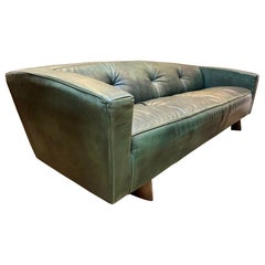 Canapé scandinave en cuir vert Riva de Gijs Papavo pour Montis