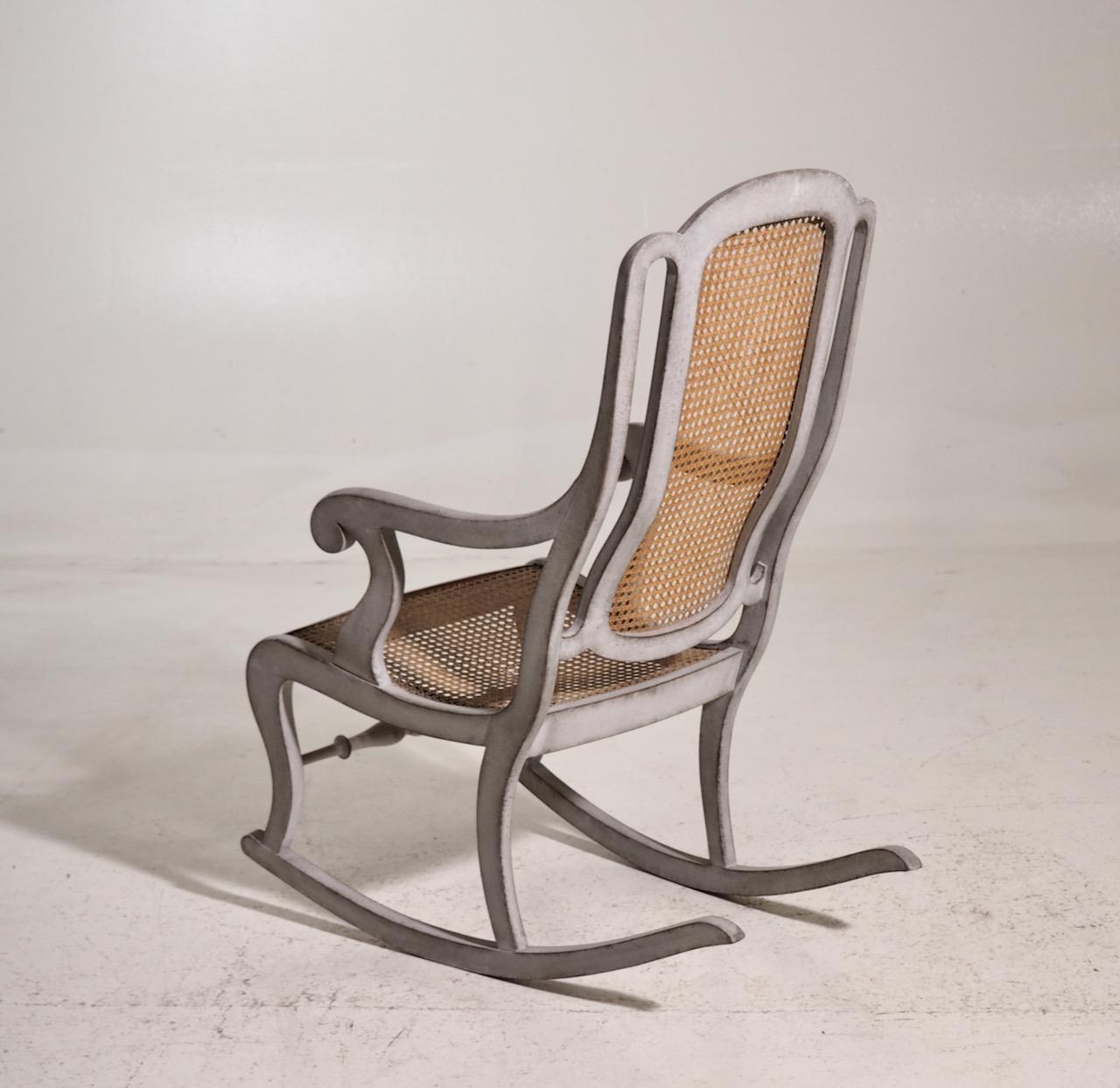 Wood Scandinavian Rocking Chair, 19th C. For Sale