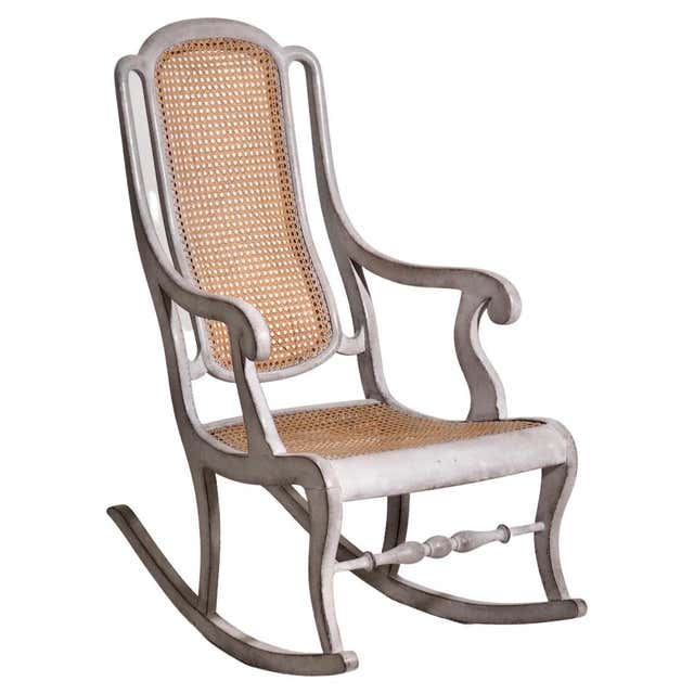 Biedermire Rocking Chair 19th Century Biedermeier Rocking Chair, Mahogany, Germany, circa 1840 ...