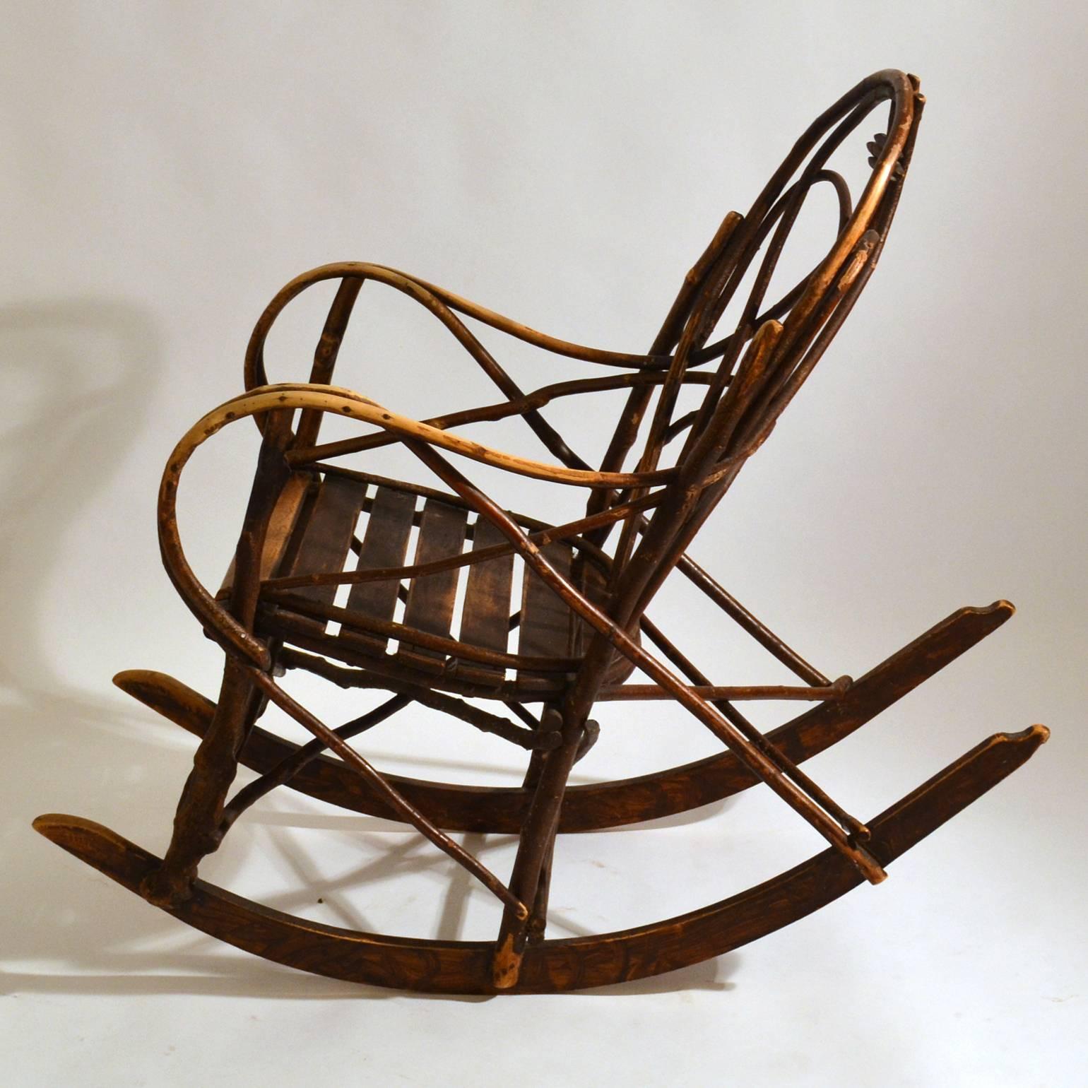 bent willow rocking chair