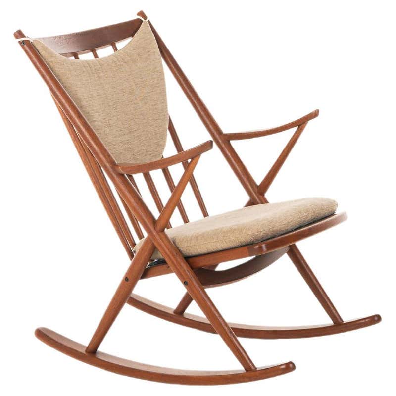 Vintage Danish Senator Rocking Chair by Ole Wanscher for Cado, 1960s at ...