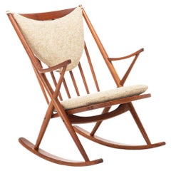 Fauteuil à bascule scandinave par Frank Reenskaug pour Bramin, Danemark, années 1960