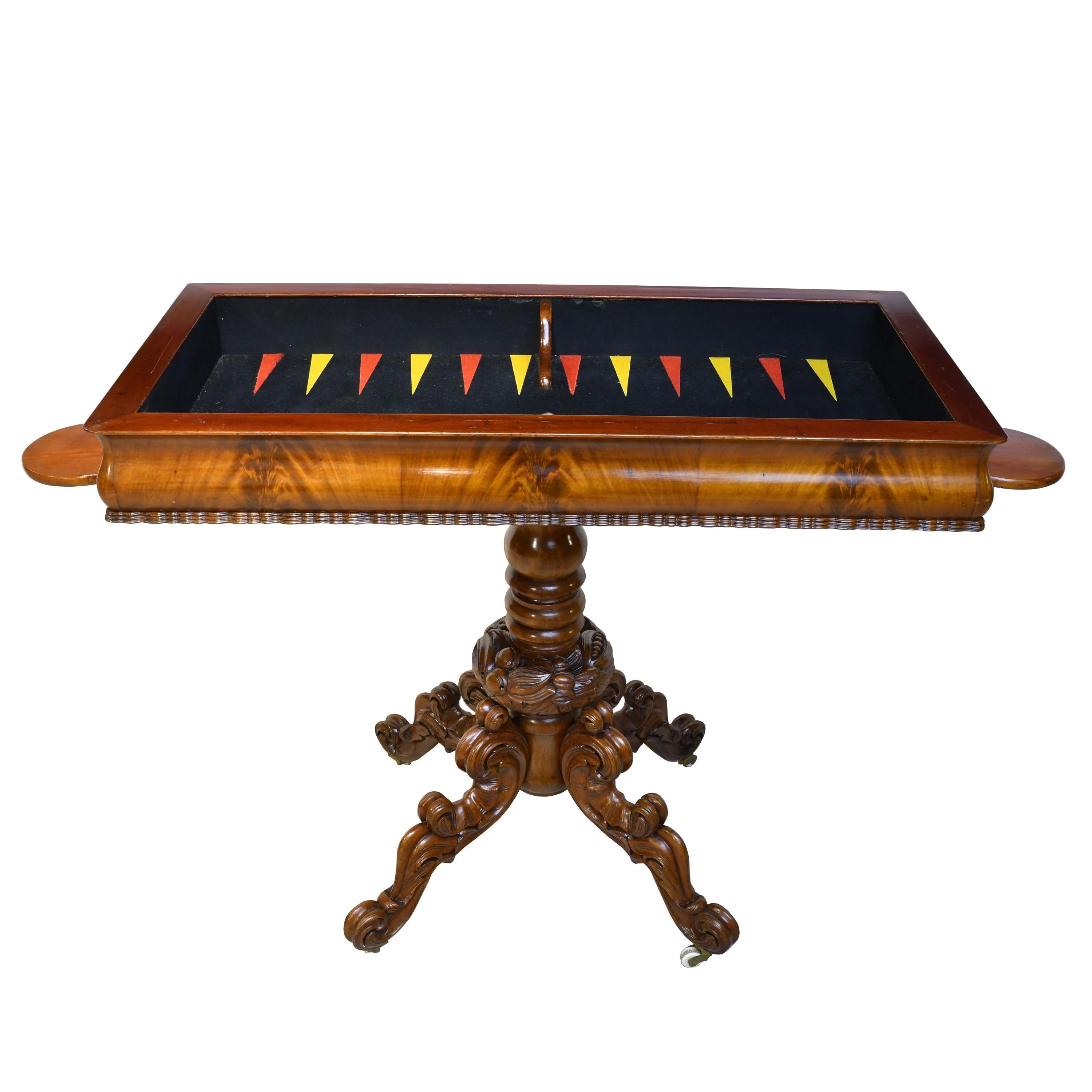 Scandinavian Rococo Revival Game Table, circa 1850 For Sale 3