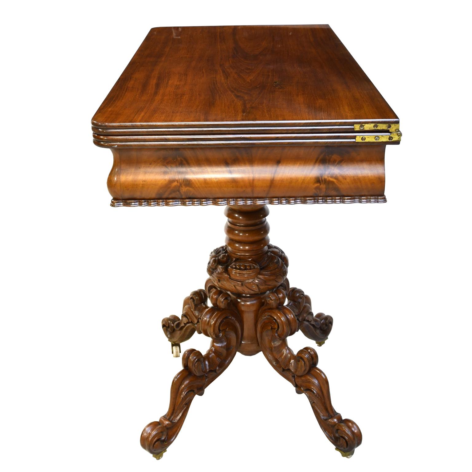 Scandinavian Rococo Revival Game Table, circa 1850 For Sale 5