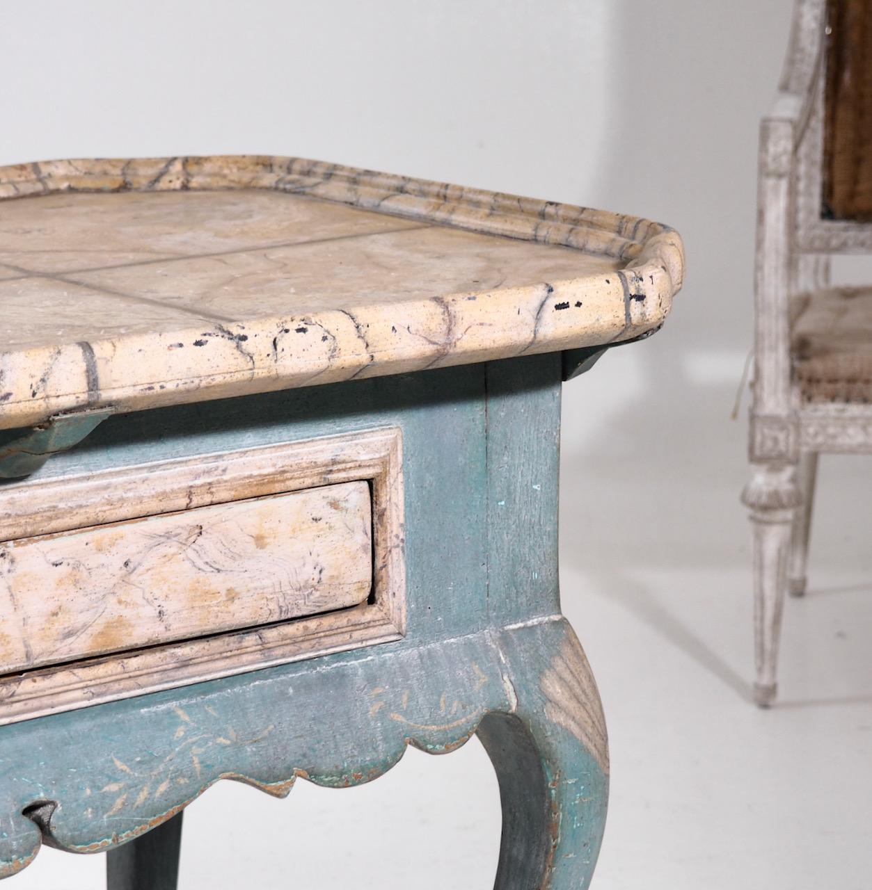 Scandinavian Rococo Table, circa 1750 For Sale 4