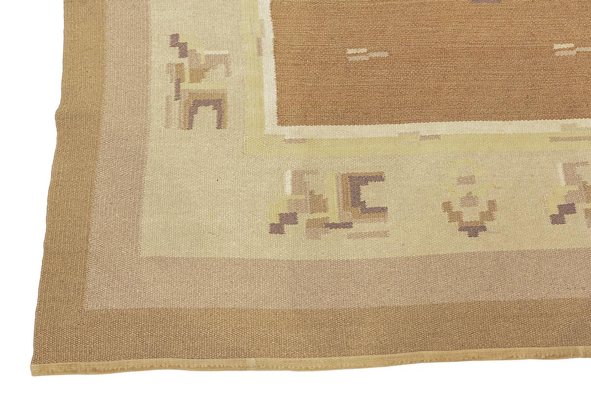 Scandinave Tapis scandinave Rollakan aux tons terreux en vente