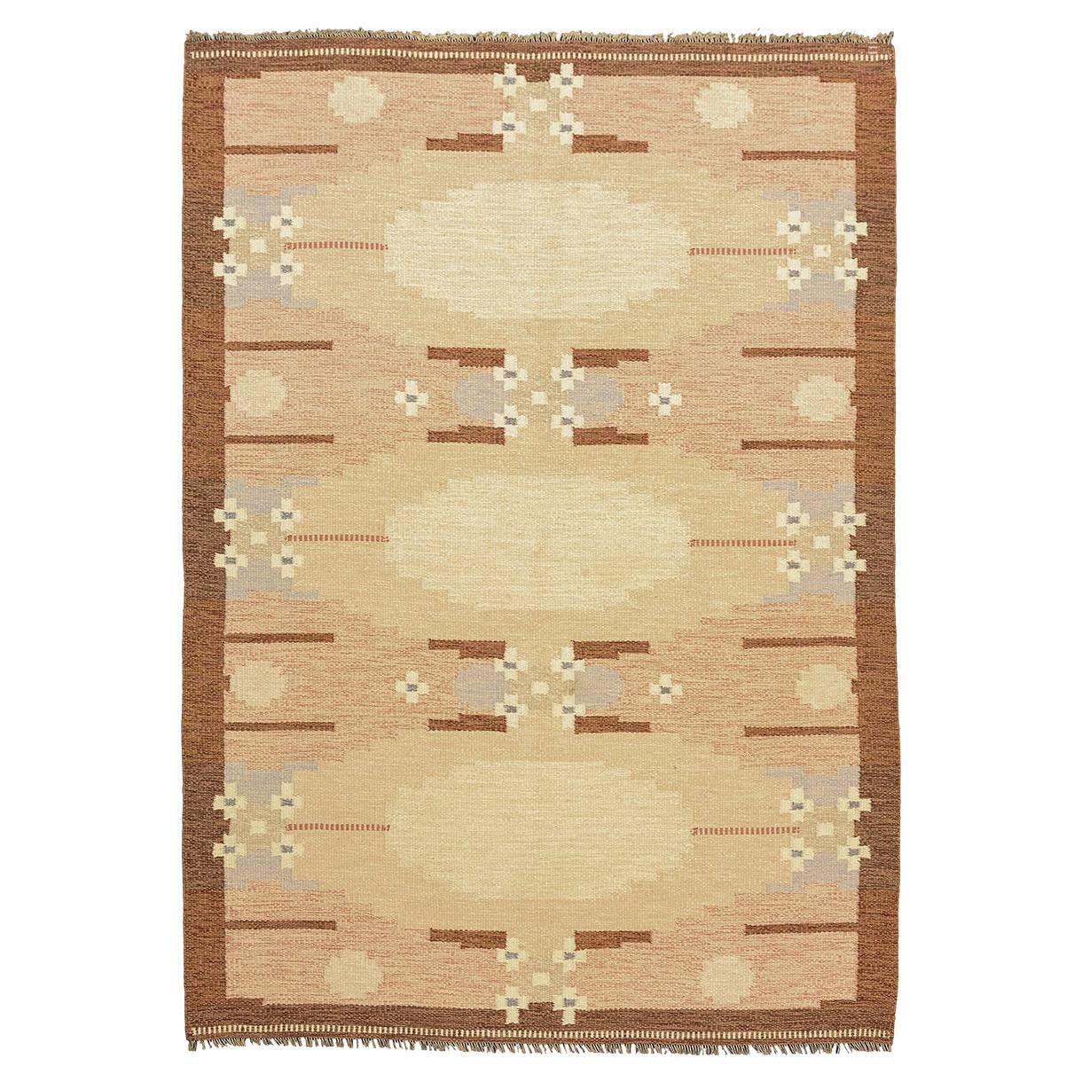 Tapis scandinave Rollakan  Tons de terre