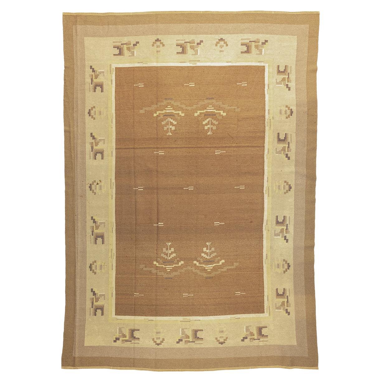 Tapis scandinave Rollakan aux tons terreux