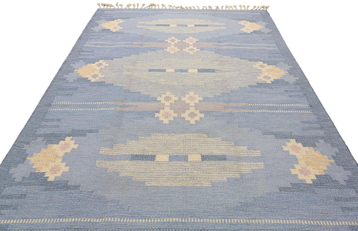 Scandinavian Rollakan Rug In Good Condition For Sale In Ferrara, IT