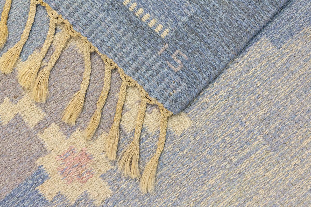 Wool Scandinavian Rollakan Rug For Sale