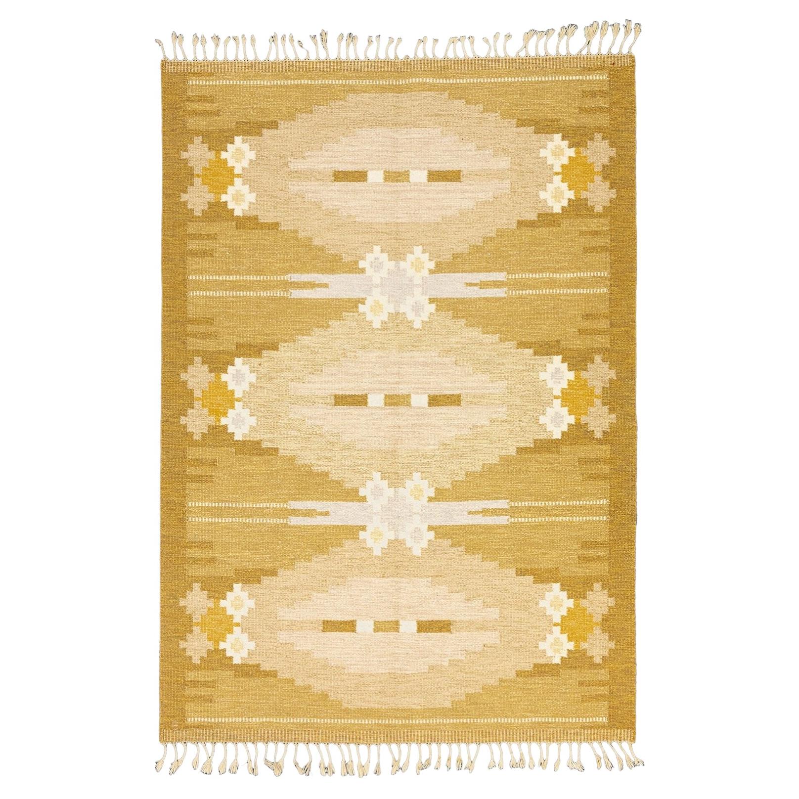 Scandinavian Röllakan Rug Mid-Century Ingegerd Silow For Sale