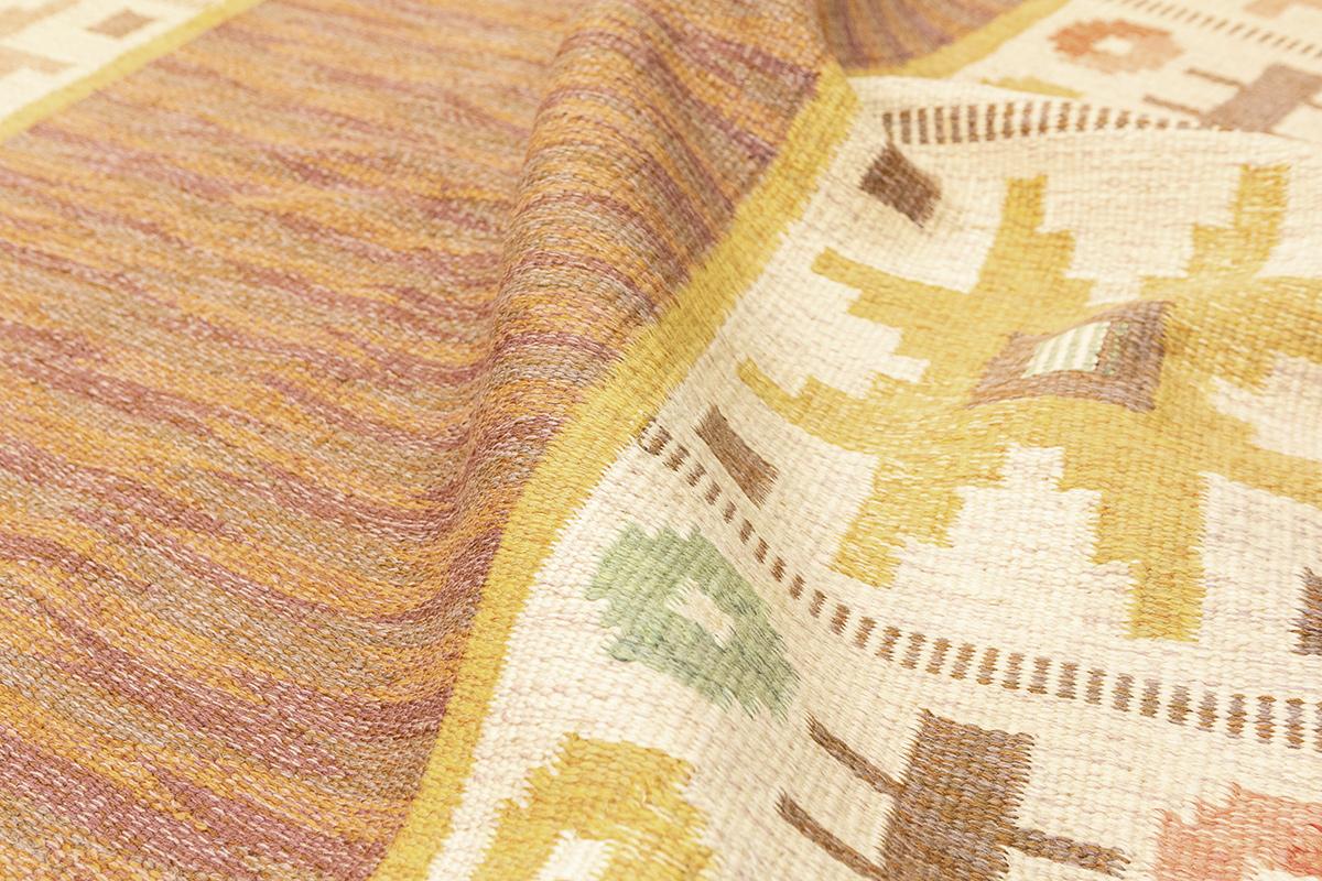 20th Century Scandinavian Rug Rollakan Signed AS For Sale