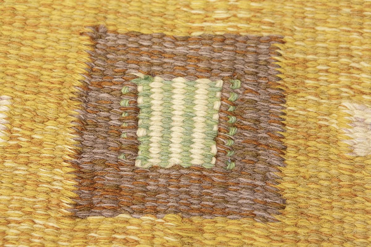 Wool Scandinavian Rug Rollakan Signed AS For Sale