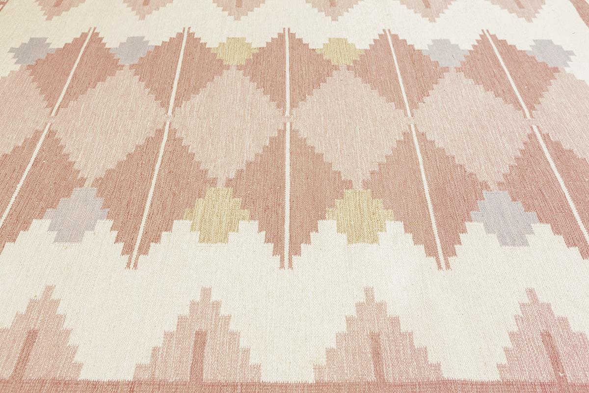 Scandinavian Modern Scandinavian Rug Rollakan Signed BJ For Sale