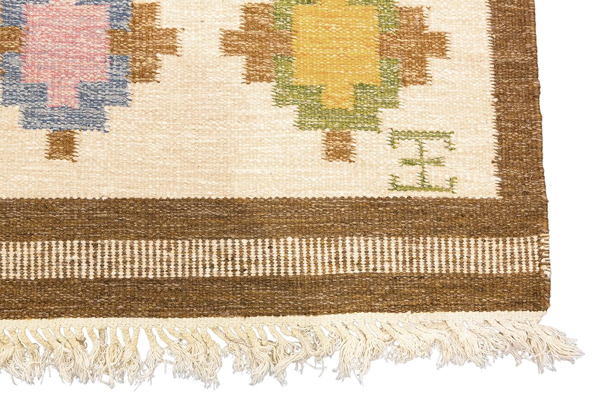 Scandinave Tapis scandinave Rollakan signé en vente