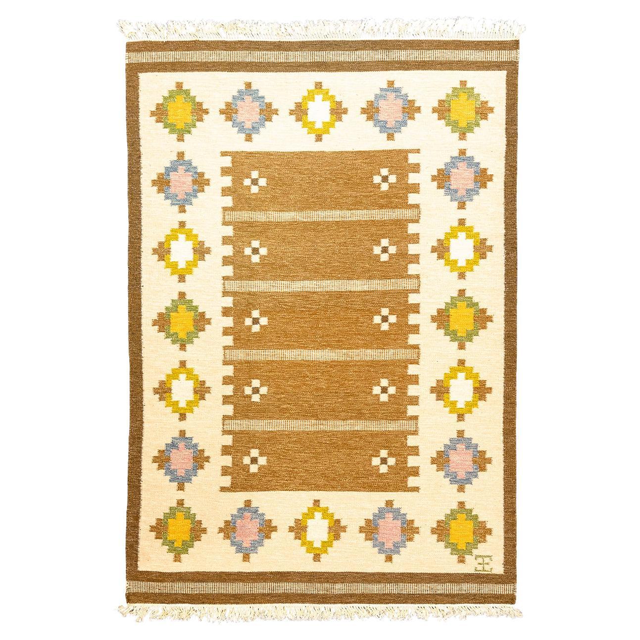 Scandinavian Rug Rollakan Signed