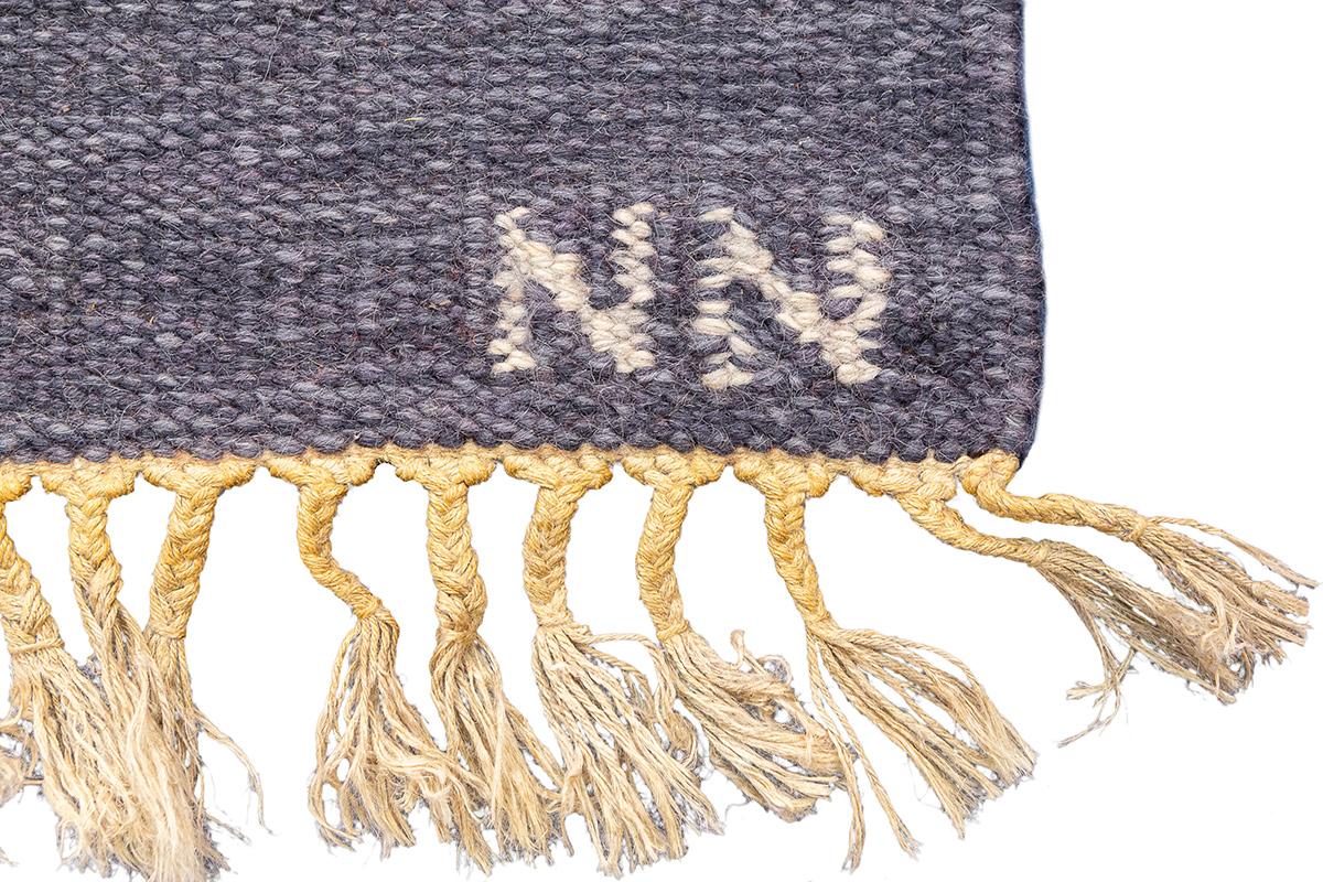 20th Century Scandinavian Rug Rollakan Signed NN For Sale