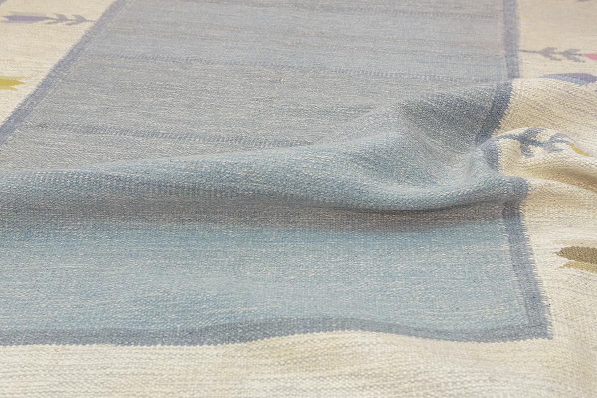 20th Century Scandinavian Rug Rollakan Soft Color Palette For Sale