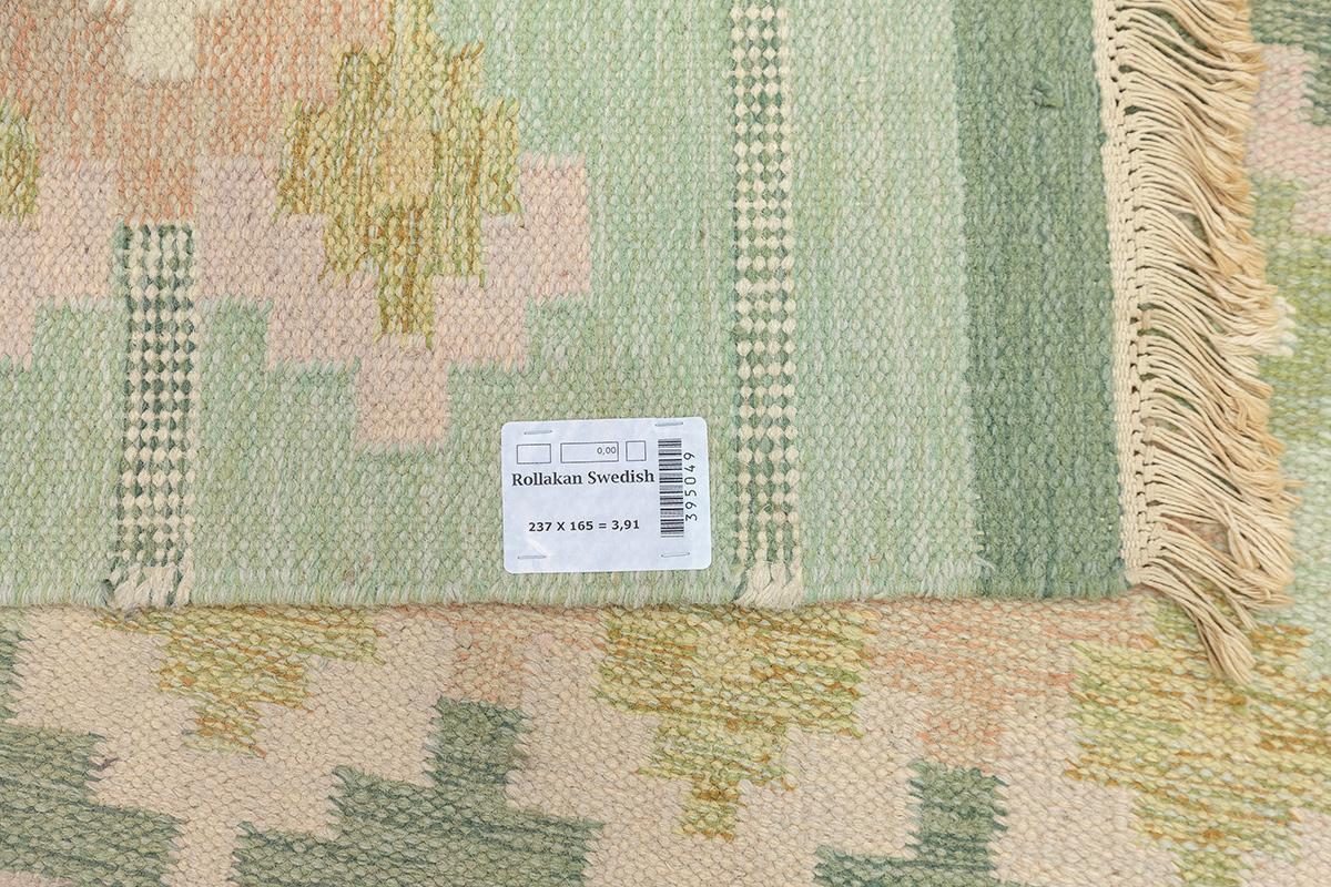 Scandinavian Rollakan Rug Soft Palette For Sale 1