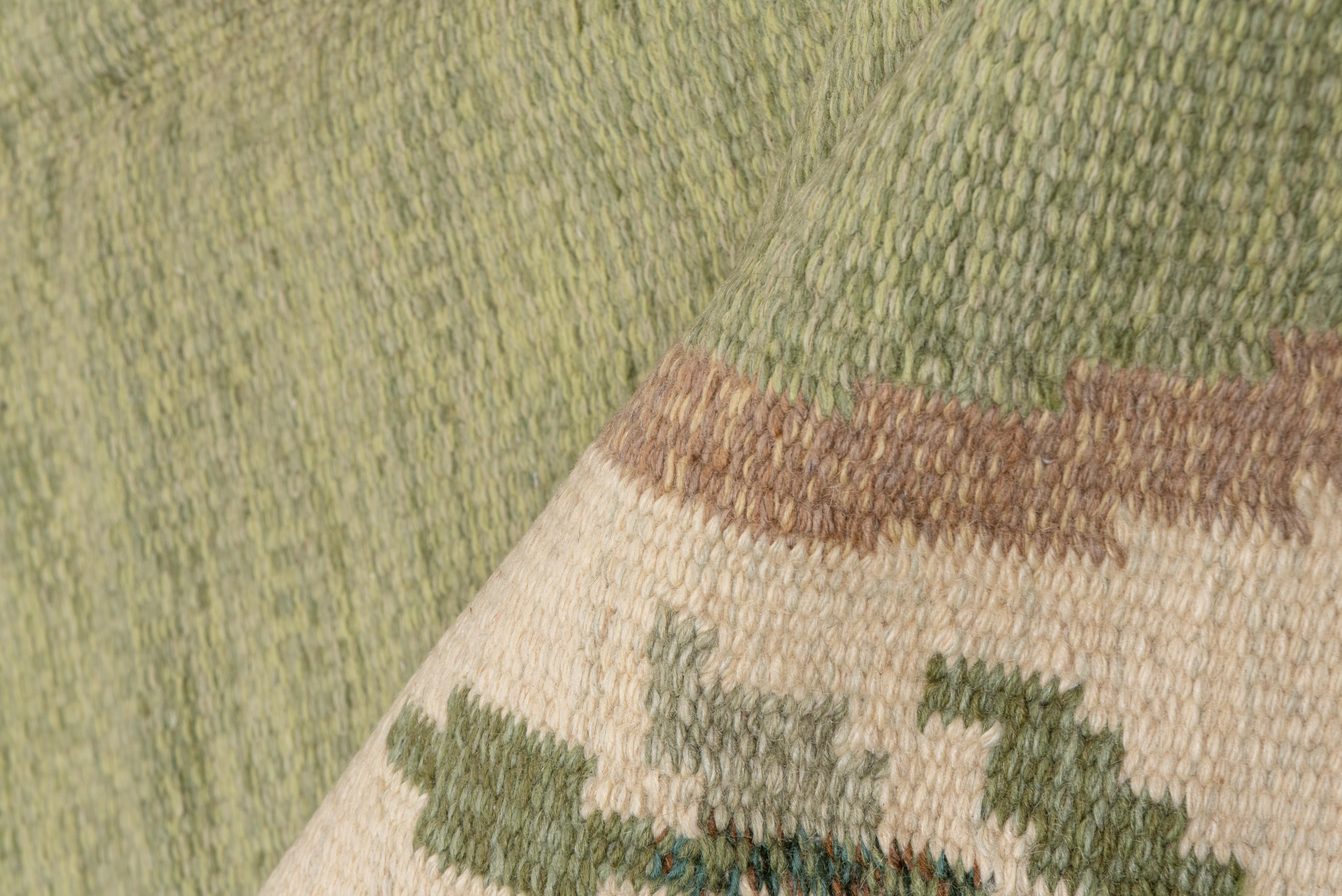flatweave green rug