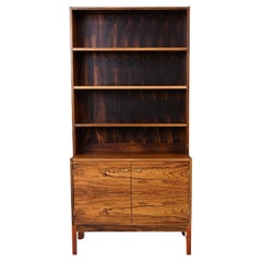 Retro Scandinavian rosewood bookcase