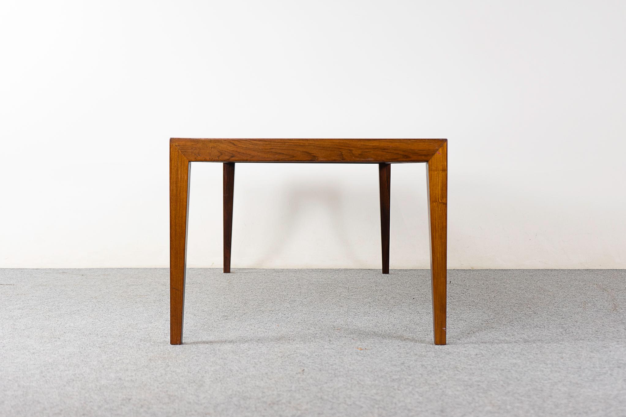 Mid-20th Century Scandinavian Rosewood Coffee Table by Haslev For Sale