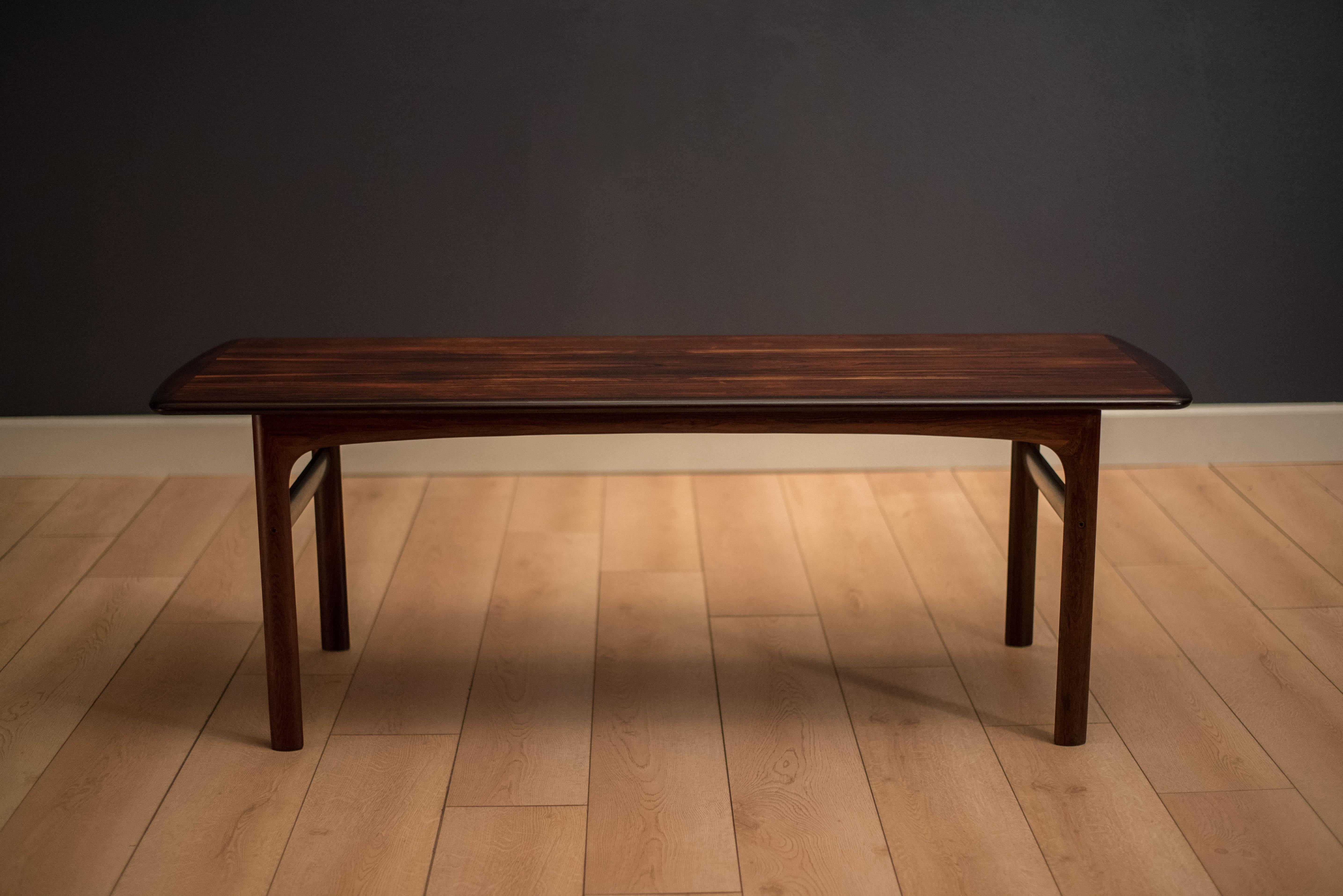 Scandinavian Rosewood Coffee Table by Westnofa For Sale 2