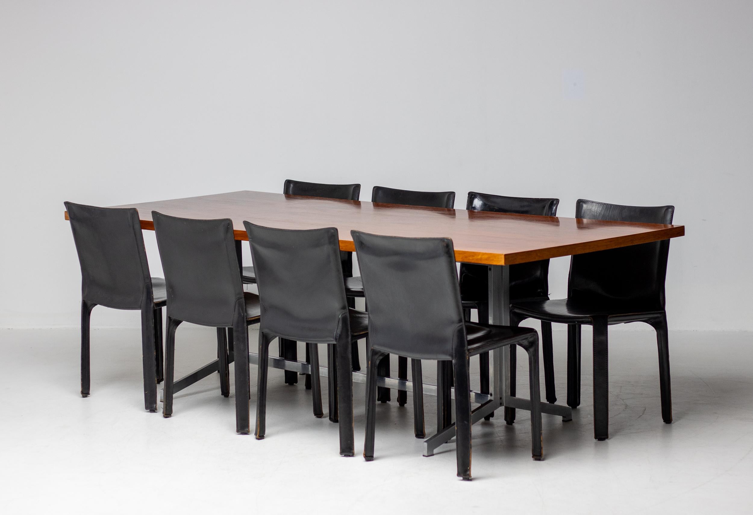 Danois Table de conférence scandinave en bois de rose en vente