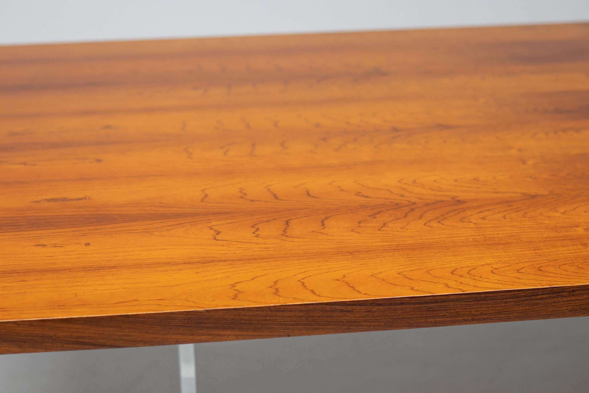 Scandinavian Rosewood Conference Table In Fair Condition For Sale In Dronten, NL