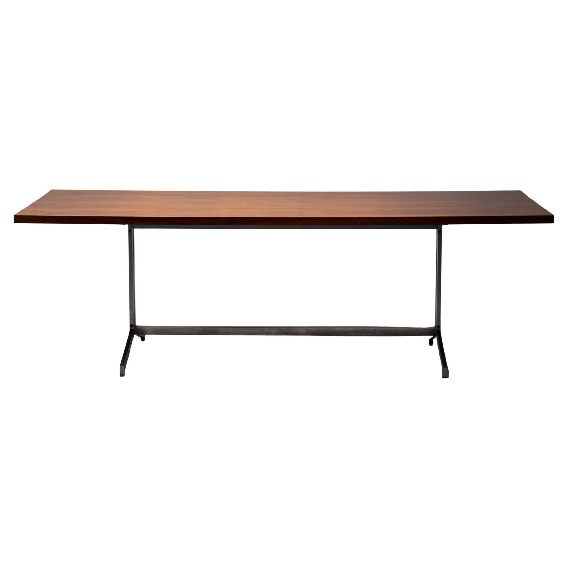 Table de conférence scandinave en bois de rose