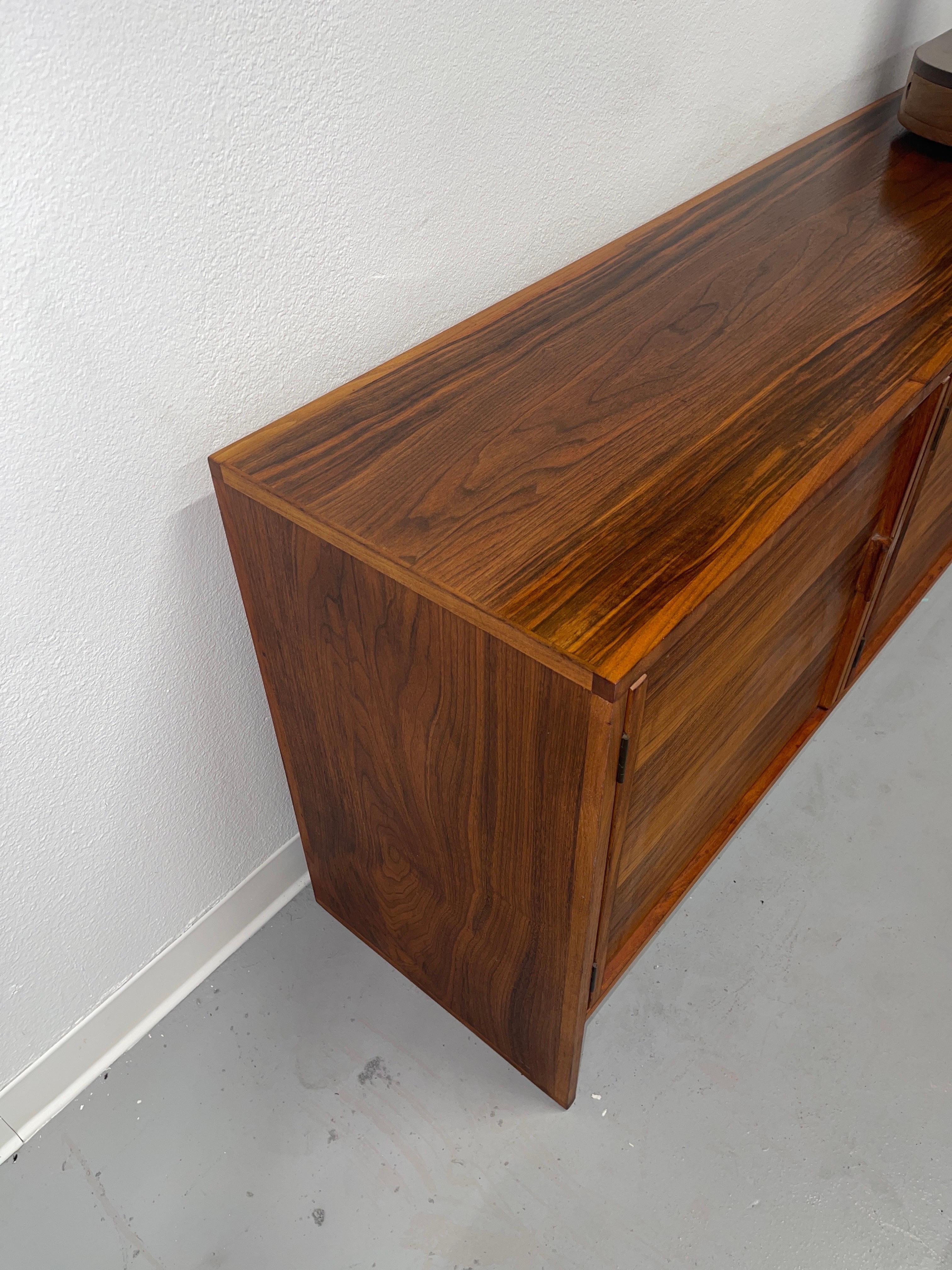 Hand-Crafted Scandinavian Rosewood Credenza For Sale