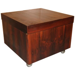 Vintage Scandinavian Rosewood Cube Bar