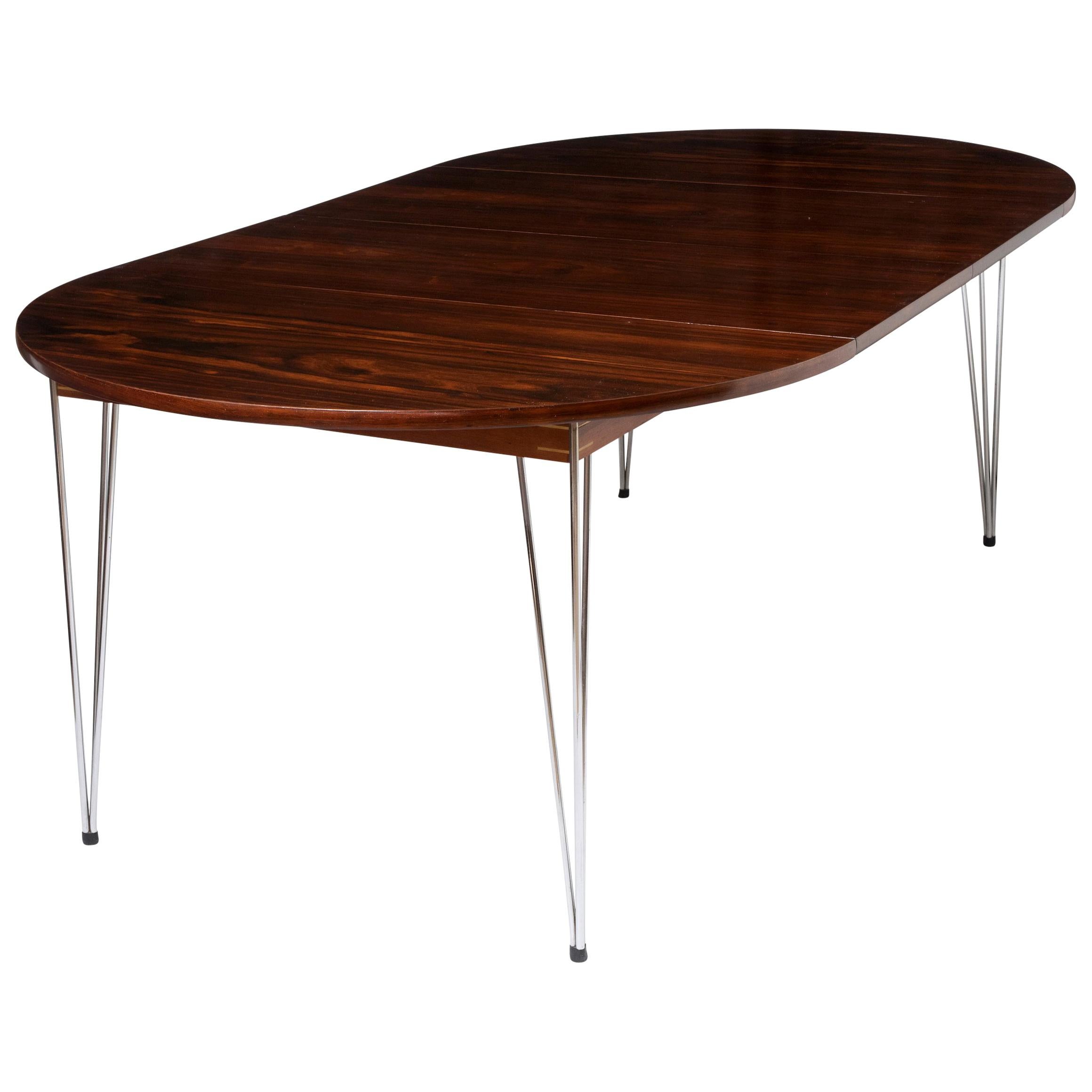 Scandinavian Rosewood Dining Table by Hans Brattrud, Norway circa 1957 For Sale