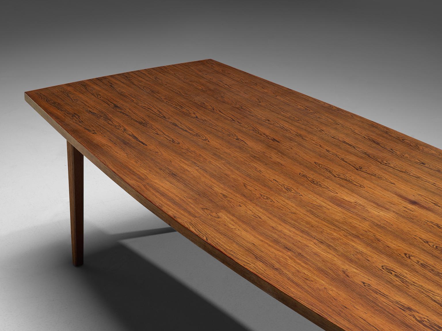 Wood Scandinavian Rosewood Dining Table, circa 1950