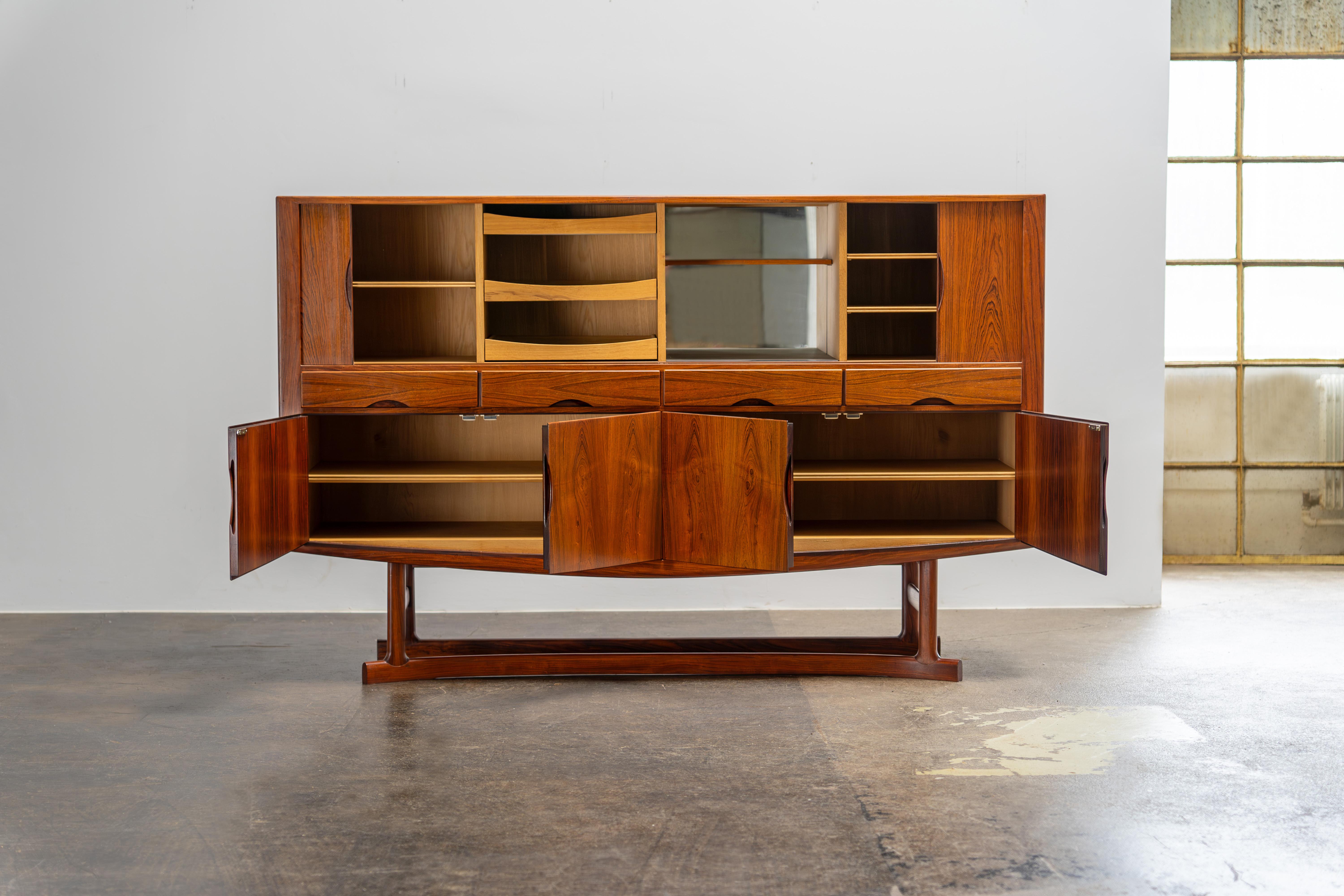 Tavola a doghe in palissandro scandinavo HB20 di Johannes Andersen Danimarca, 1968 in vendita 6