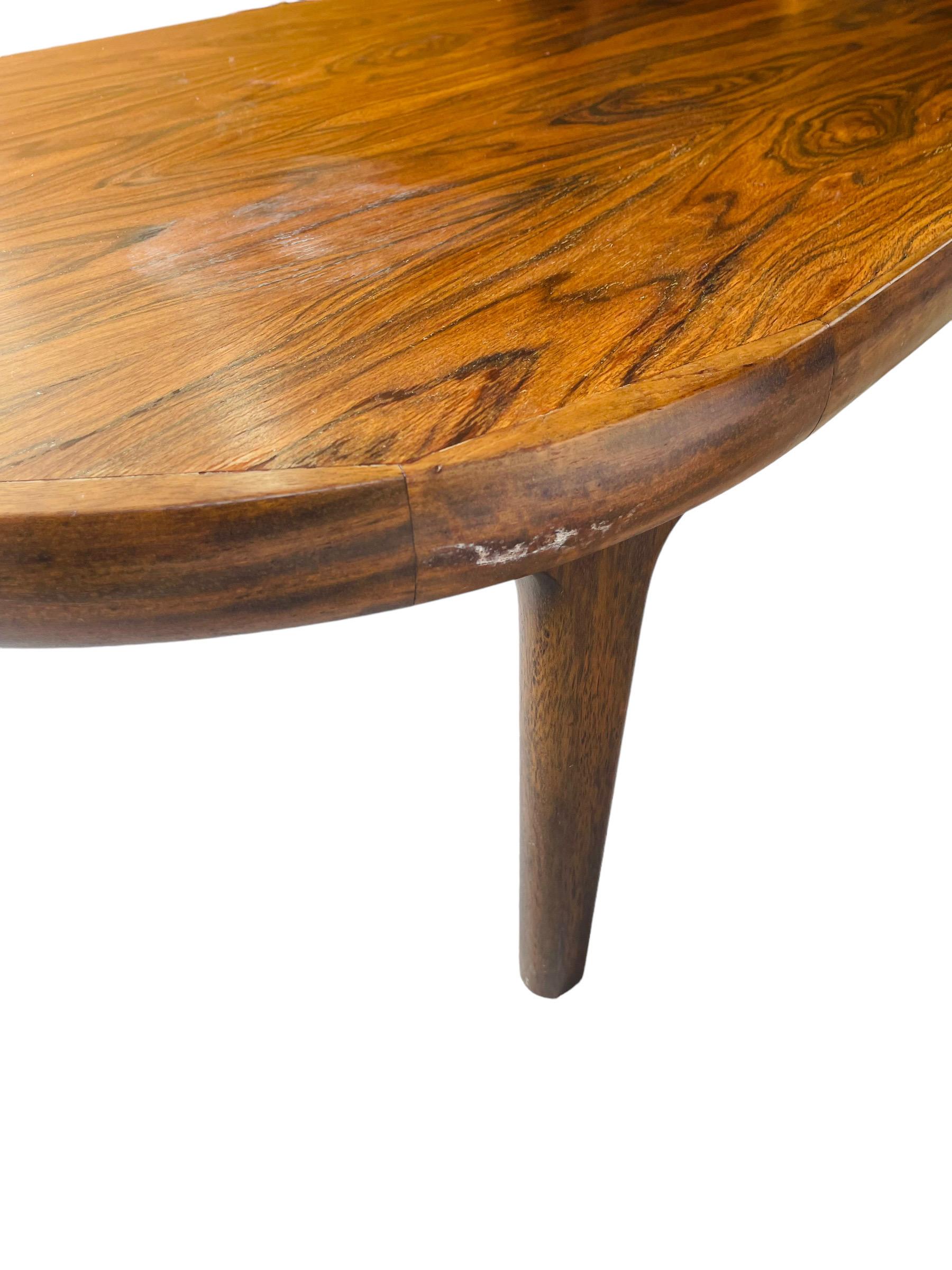 Scandinavian Rosewood Oval Coffee Table 1