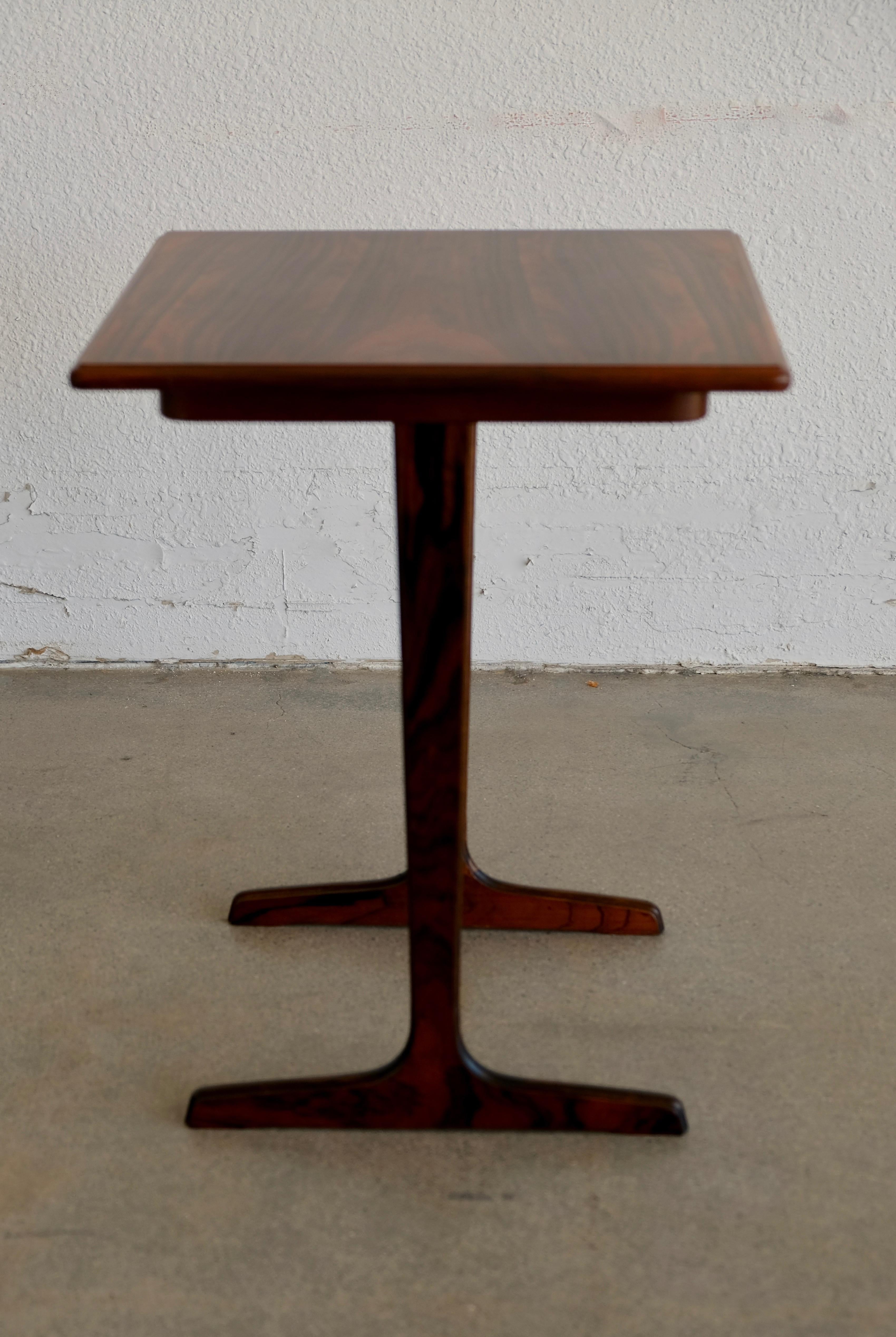 Scandinavian Rosewood Side or End Table For Sale 5