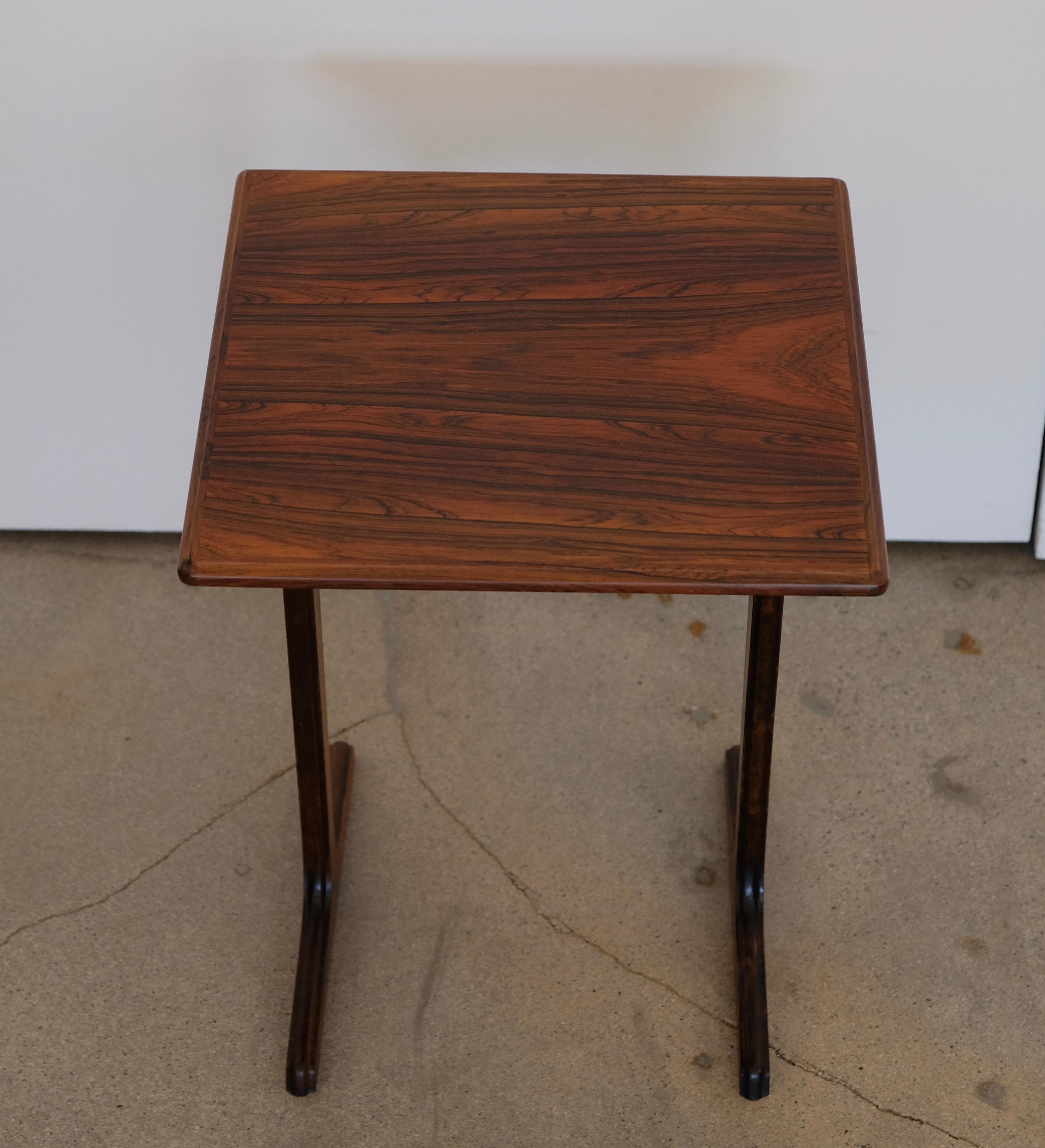Scandinavian Rosewood Side or End Table For Sale 1